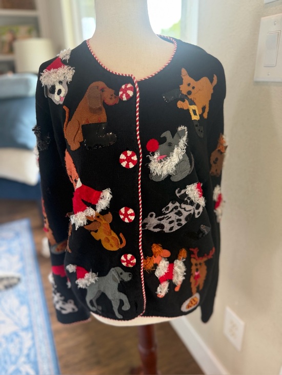 Michael Simon Sweaters - Michael Simon New York Christmas Dog
Puppy Cardigan Vintage size M